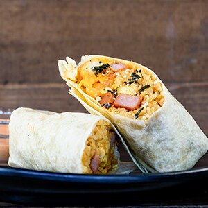 Spiced Ham Musubi Burrito 