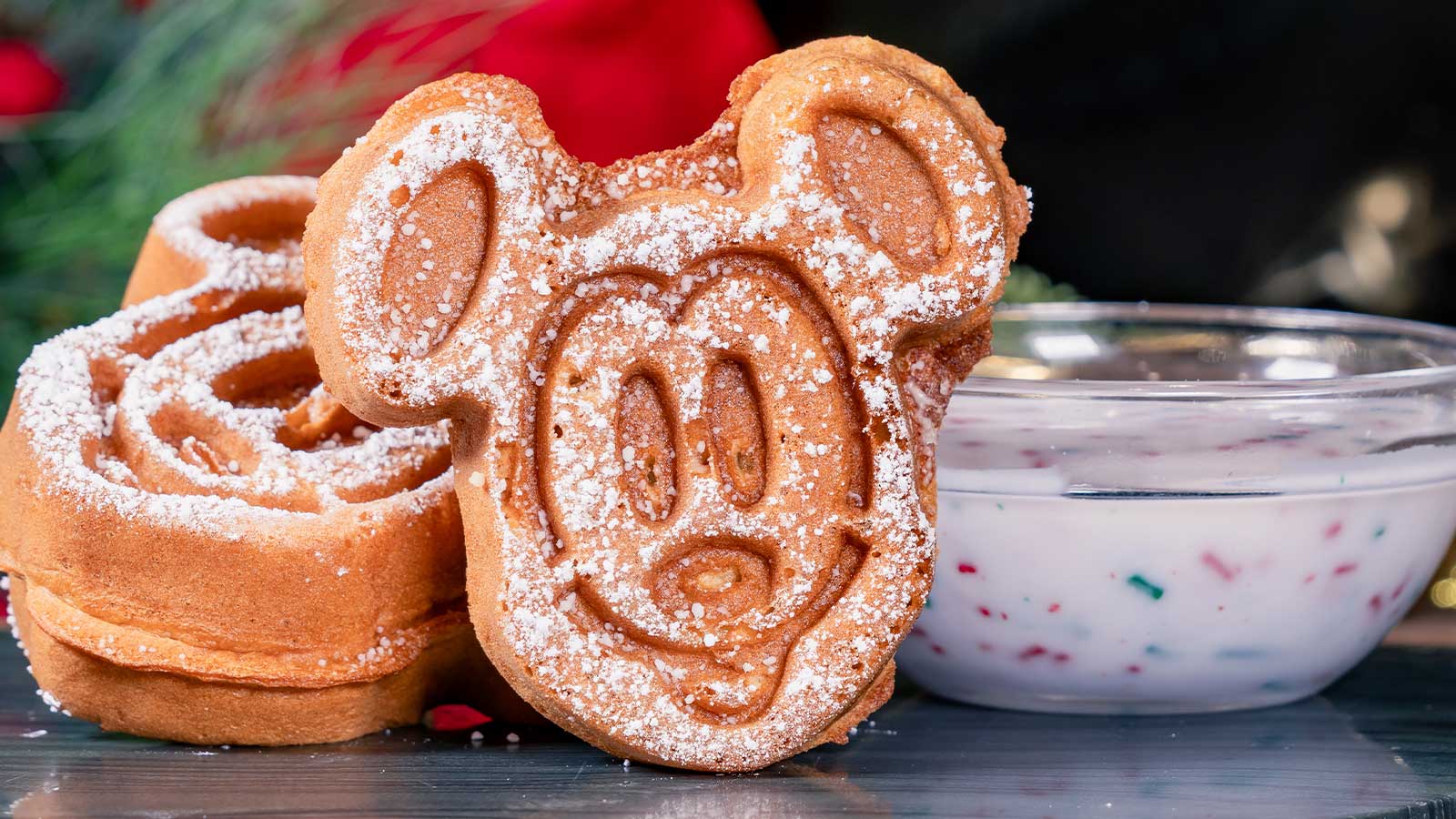 Gingerbread Mickey-shaped Waffles 