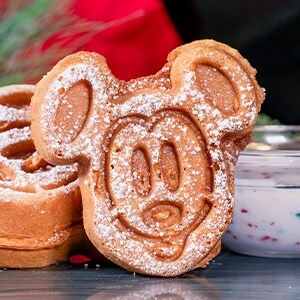 Gingerbread Mickey-shaped Waffles 