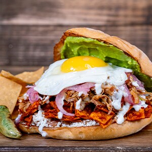 Chilaquiles Carnitas Torta 