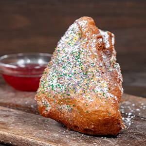 Snack-size Mardi Gras Monte Cristo