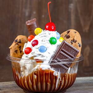 "So M&M'S® and TWIX® walk into a Candy Bar" Sundae