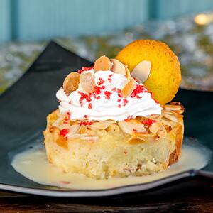 Almond Cookie Bread Pudding 