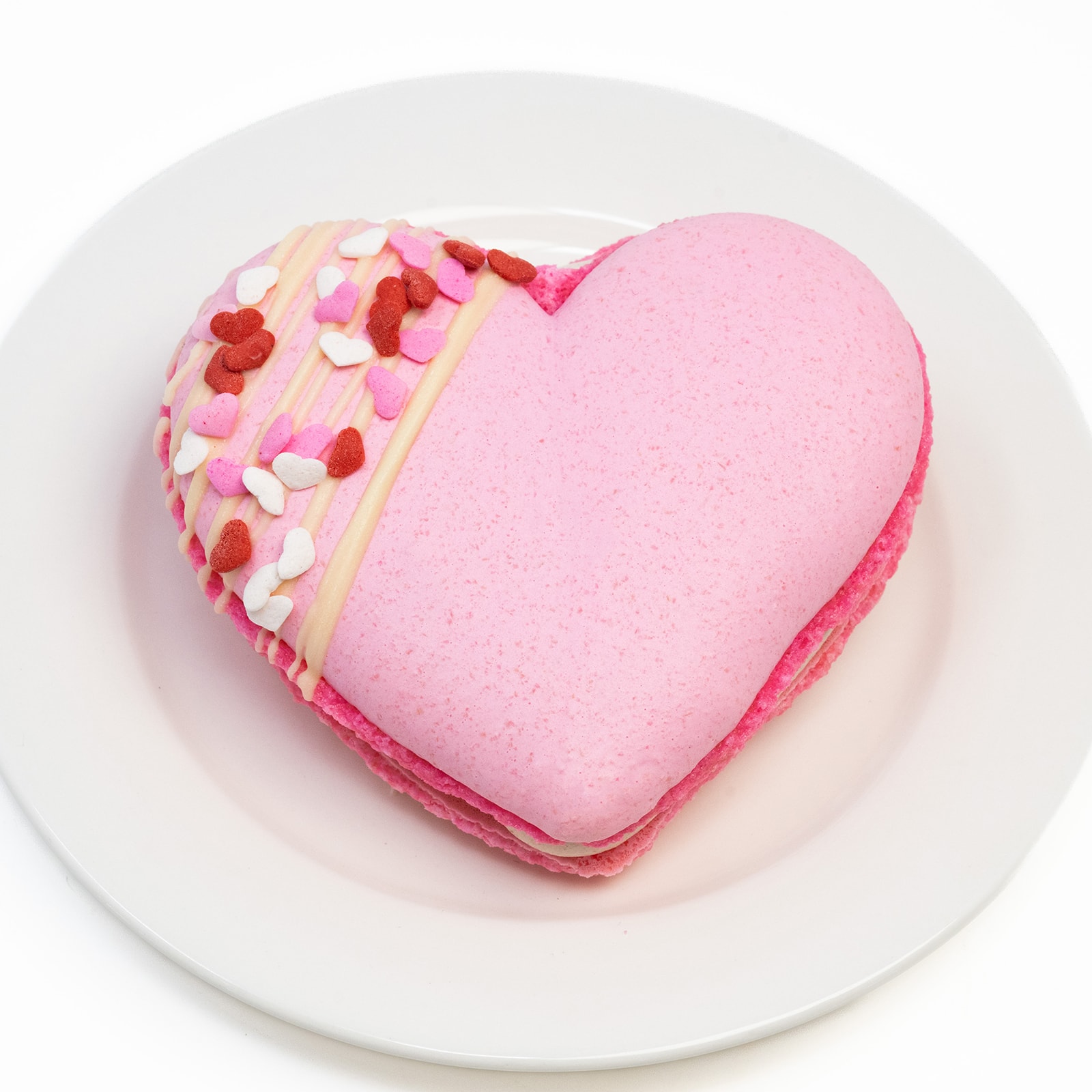 Raspberry Macaron Heart