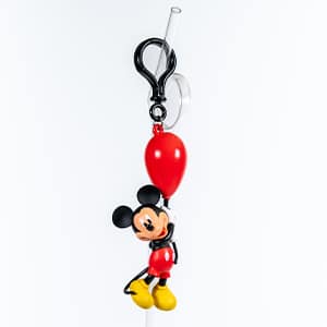 Mickey Mouse & Balloon Straw Clip