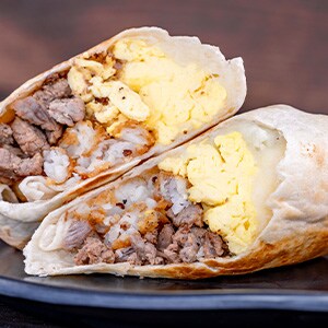 Carne Asada Breakfast Burrito