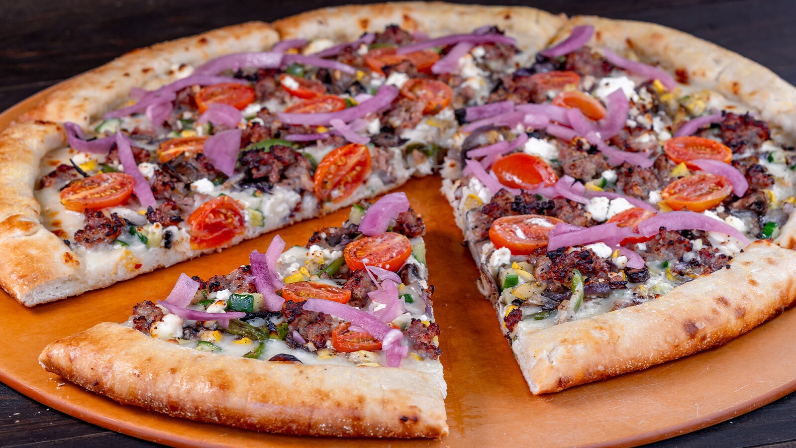 Summer Sausage Pizza- Slice 