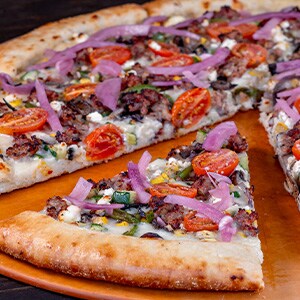 Summer Sausage Pizza- Slice 