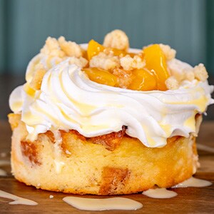 Peaches and Cream Bread Pudding
