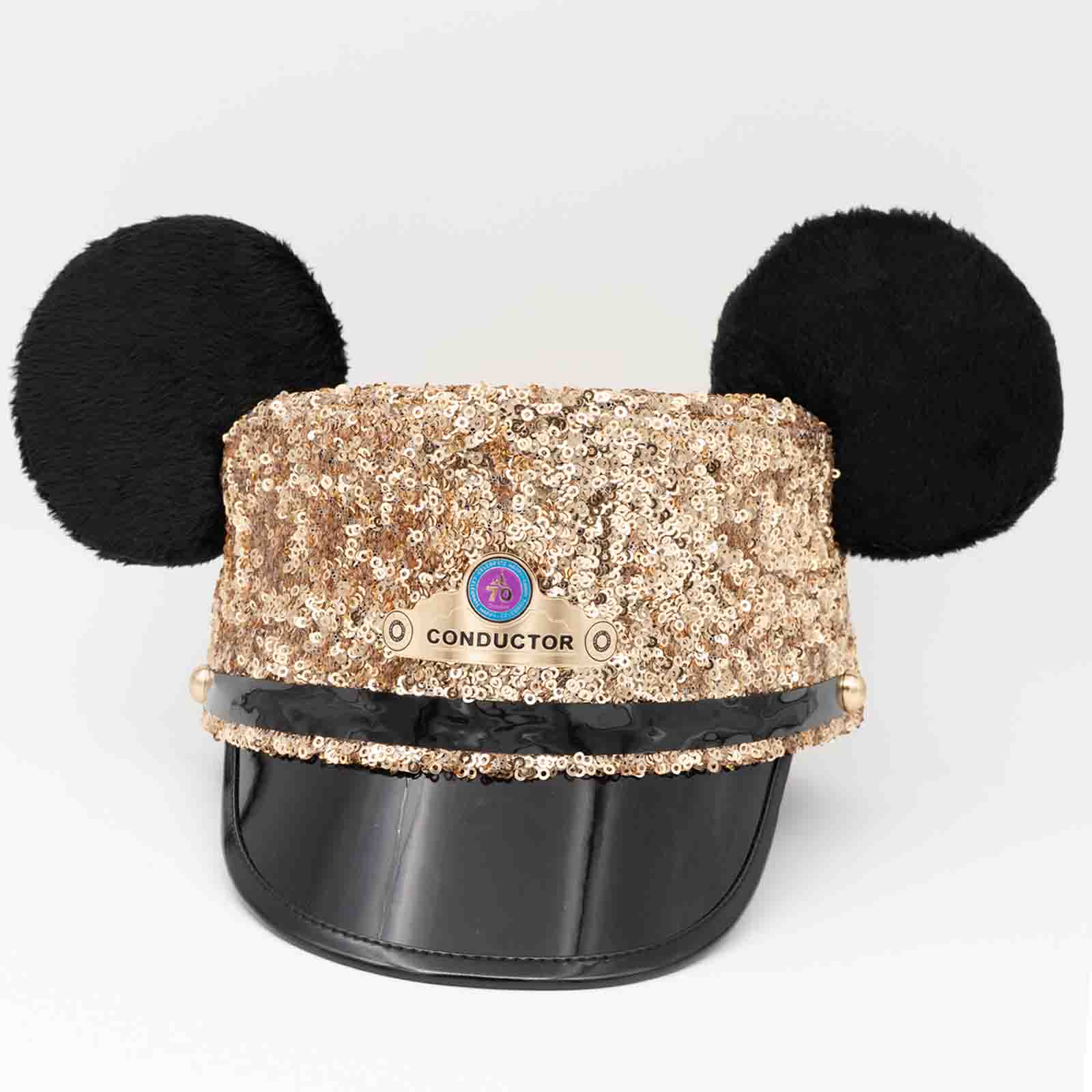 Mickey Mouse Disneyland Resort 70th Anniversary Celebration Conductor Hat for Adults L/XL