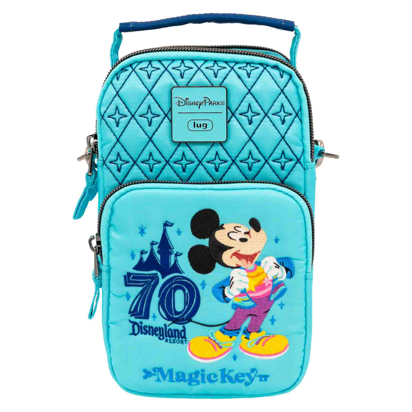 Mickey Mouse Magic Key Disneyland Resort 70th Anniversary Celebration Mini Convertible Crossbody Bag by Lug