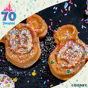 Mickey-shaped Confetti Waffles 