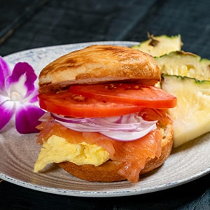 Open-Face Lomi-Lomi Salmon Sandwich