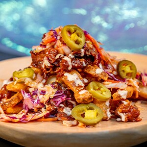 Pulled Mushroom & Jack Fruit Loaded Fries 