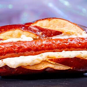 Spicy Bratwurst Cheesy Pretzel 