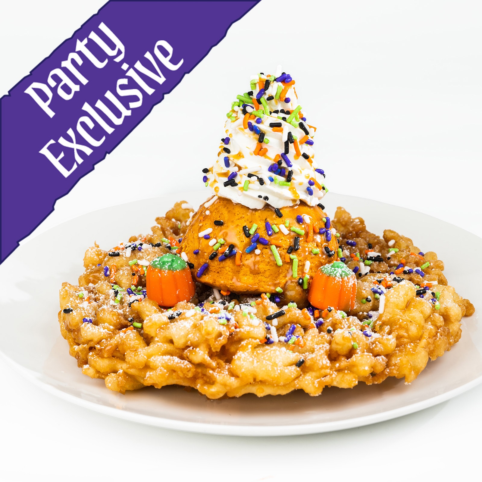 Pumpkin-spiced Funnel Cake Sundae