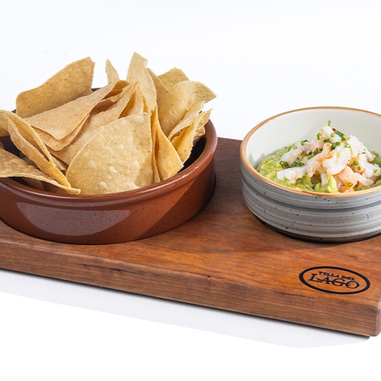 House-made Guacamole with Shrimp Escabeche