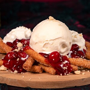 Cherry Cobbler Funnel Cake Fries [Available starting August 22]