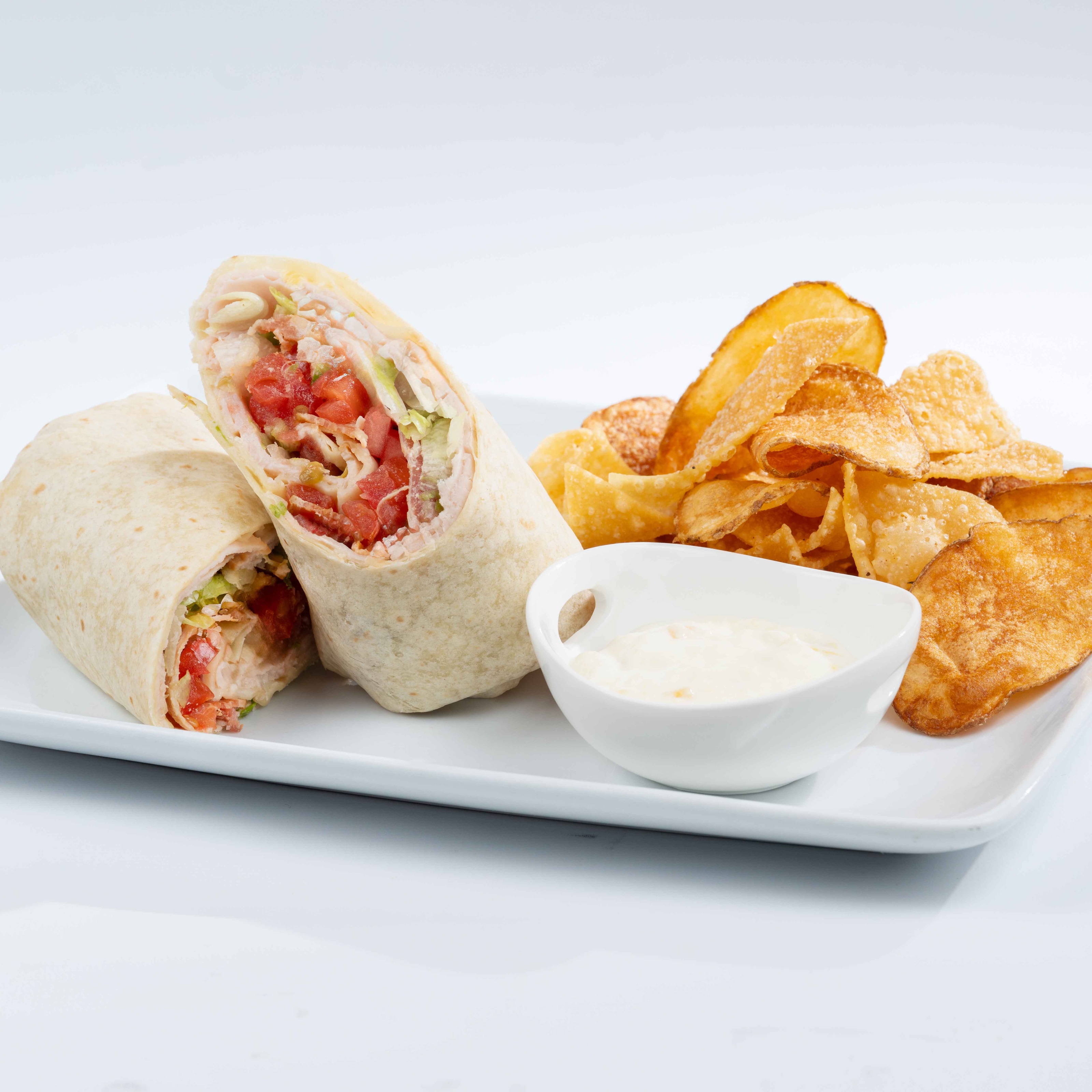 Turkey BLT Wrap with Pineapple Aïoli