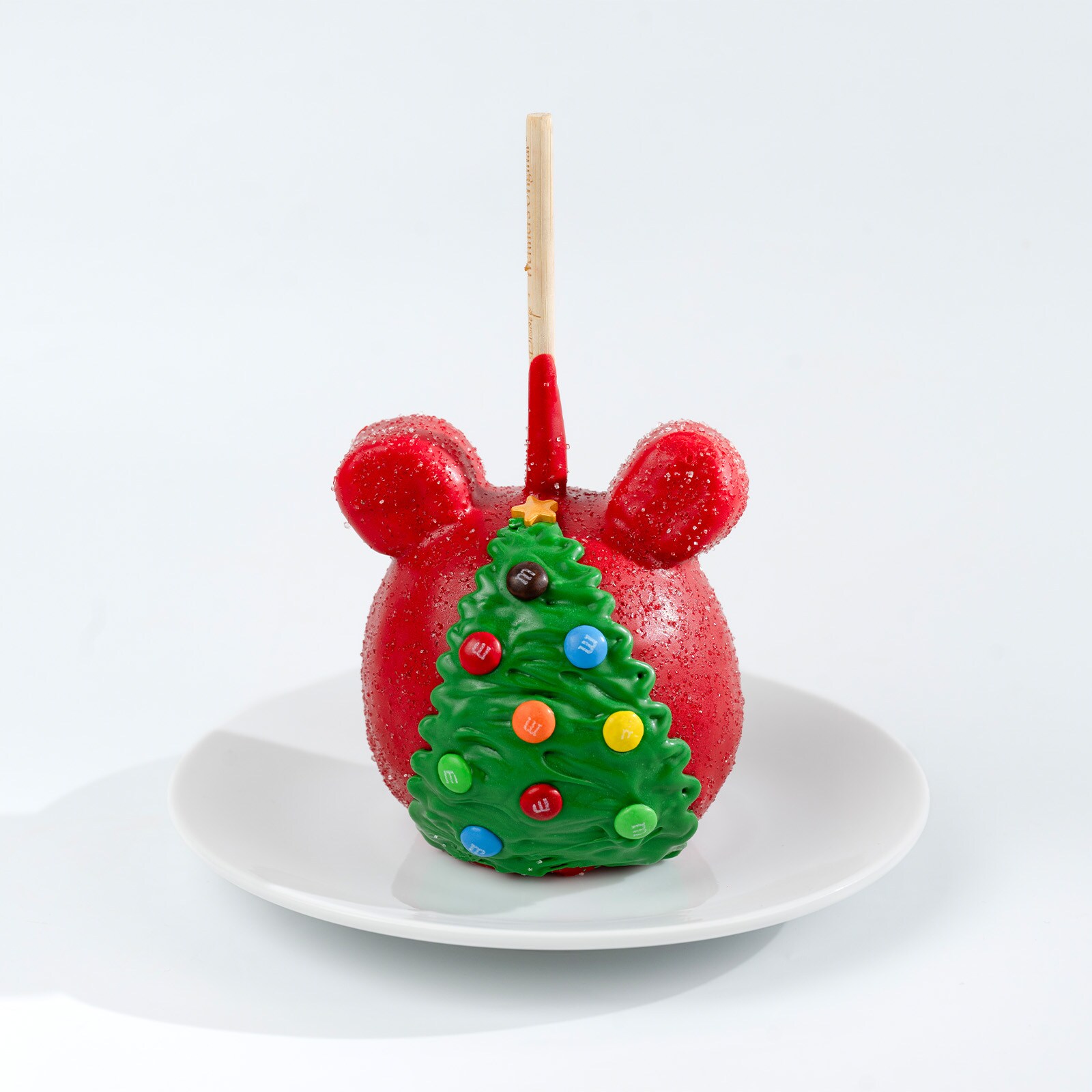 Mickey Holiday Tree Caramel Apple with M&M’S® Milk Chocolate Minis