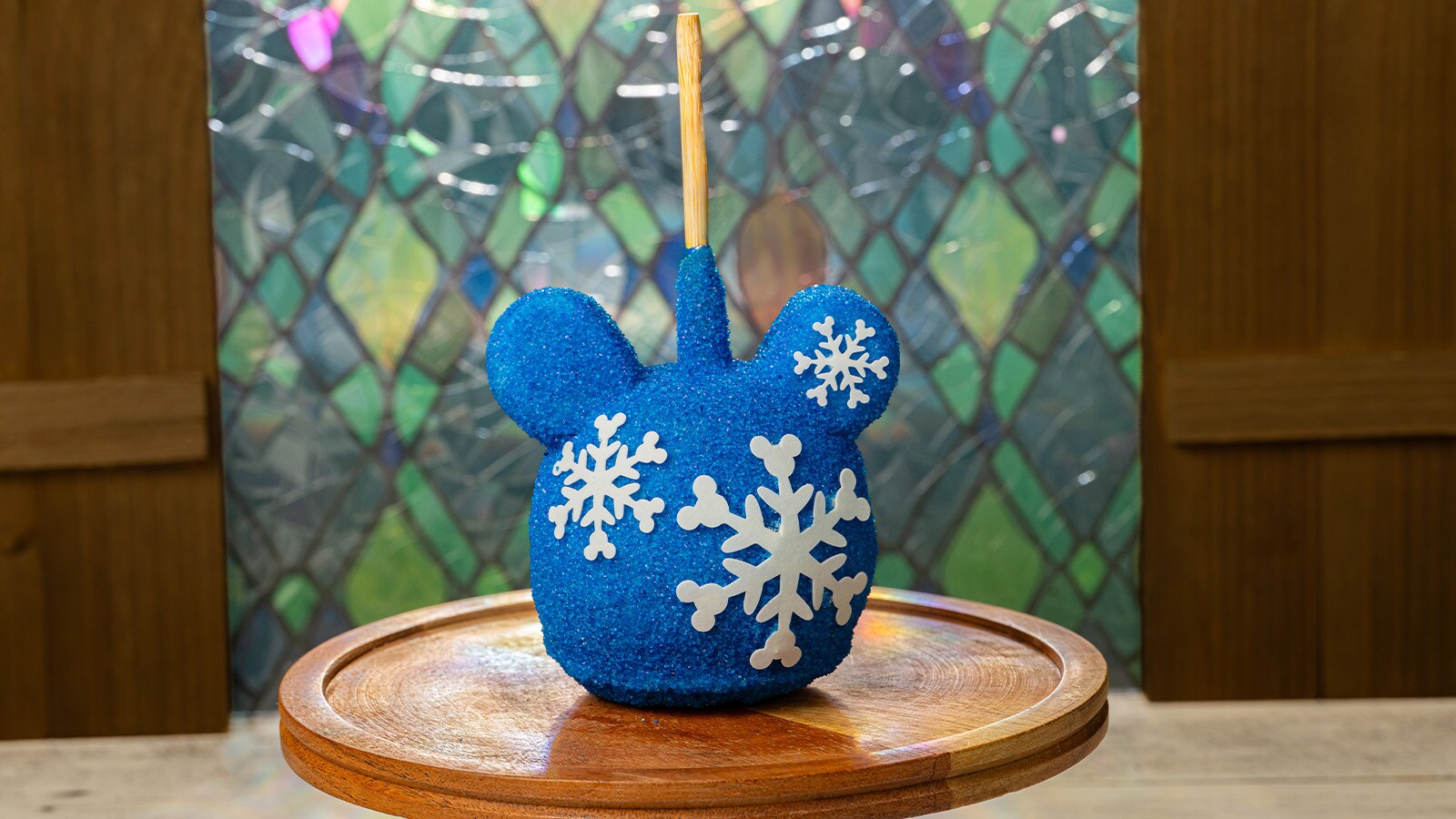 Mickey Snowflake Caramel Apple