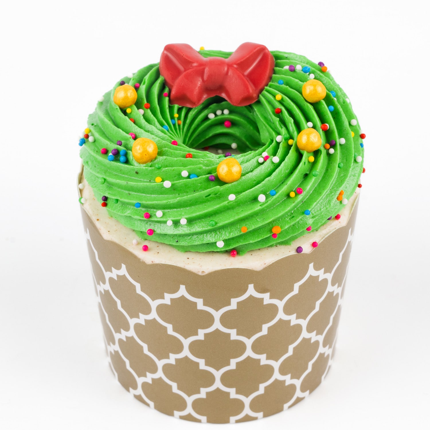 Coquito Wreath Cupcake