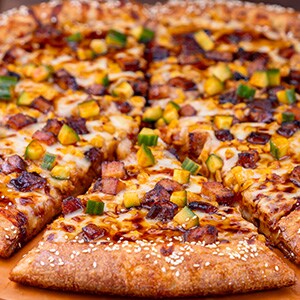 Korean Pork Belly Pizza - Slice 
