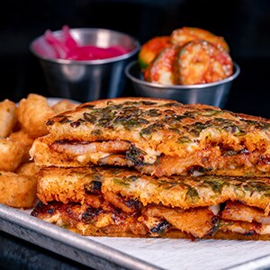 Spicy Pork Belly Grilled Cheese