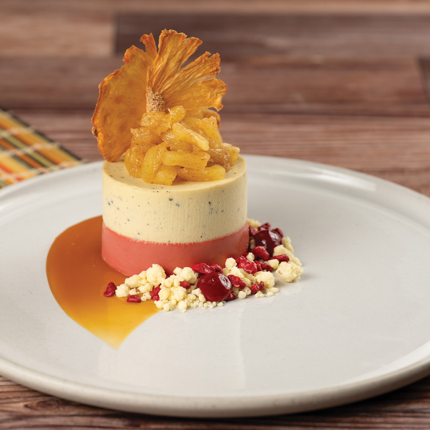 Crowned Crane Black Sesame Entremet