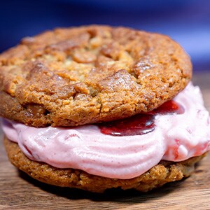 Peanut Butter and Jelly Cookie Sandwich
