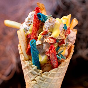 Spicy Chicken Tip-Yip Waffle Cone