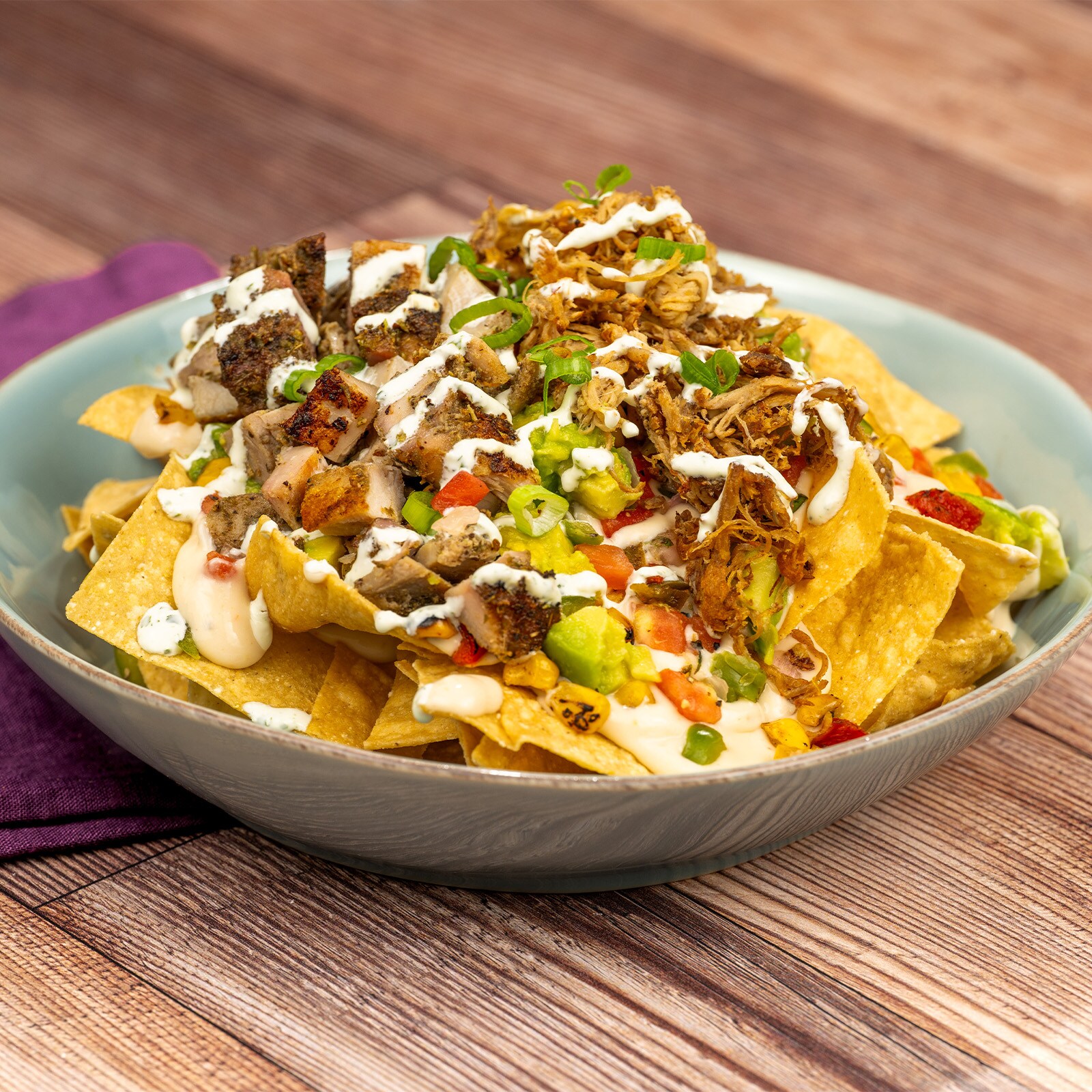 Chicken and Pork Adobo Nachos