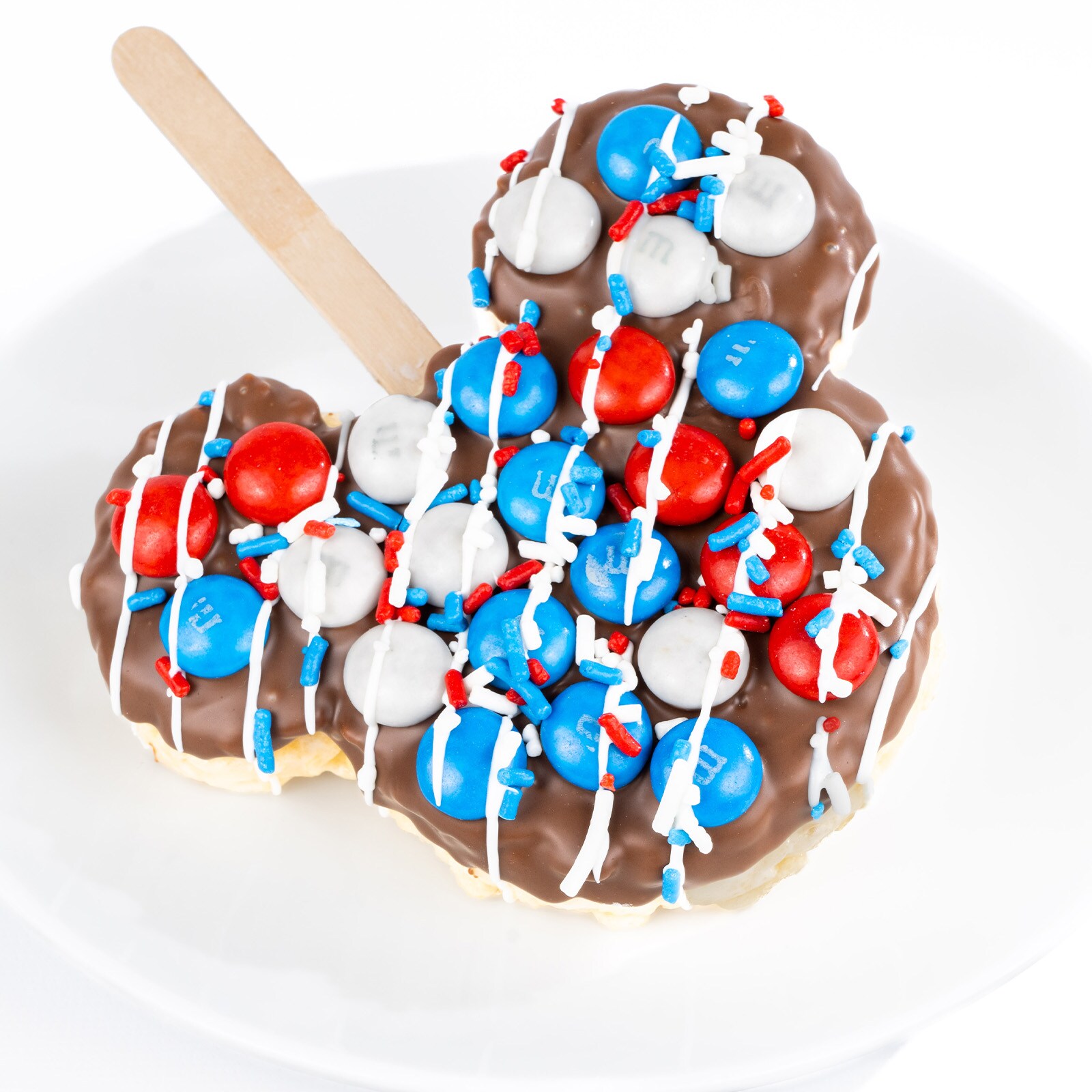 Patriotic Mickey Cereal Treat with M&M’S® Milk Chocolate Candies
