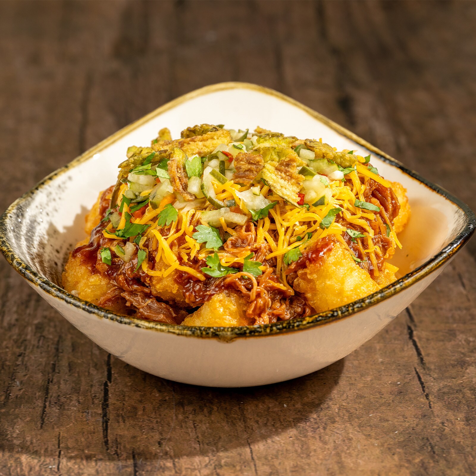 Barbecue Pork Tot Bowl