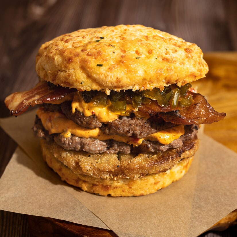 Cheddar Biscuit Burger