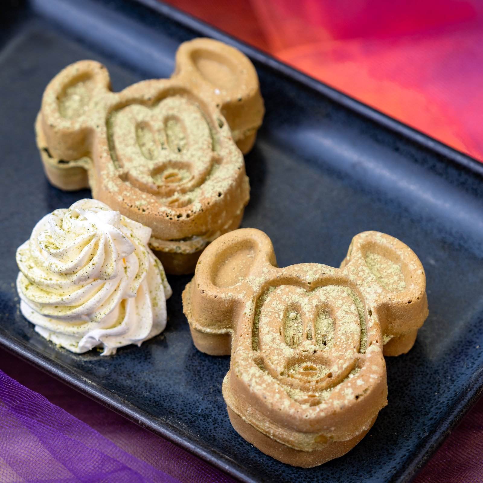 Matcha Mickey-shaped Waffles [Available starting August 18]