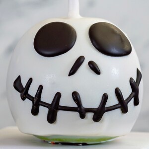 Jack Skellington Caramel Apple
