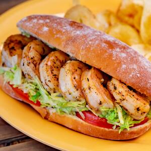 Louisiana-style Buttered Shrimp Po' Boy