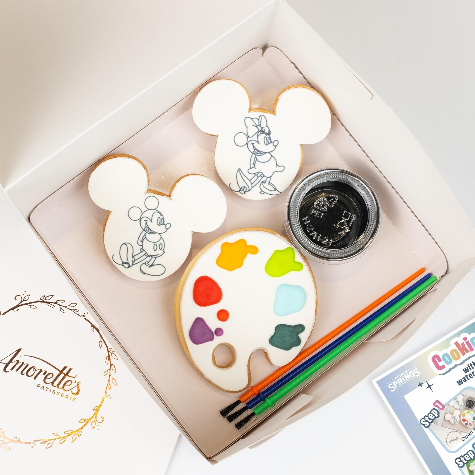 Mickey and Minnie Cookie Art with Edible Watercolor Paints