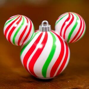 Holiday Striped Mickey Mouse-shaped Glow Cube [Available starting November 14]