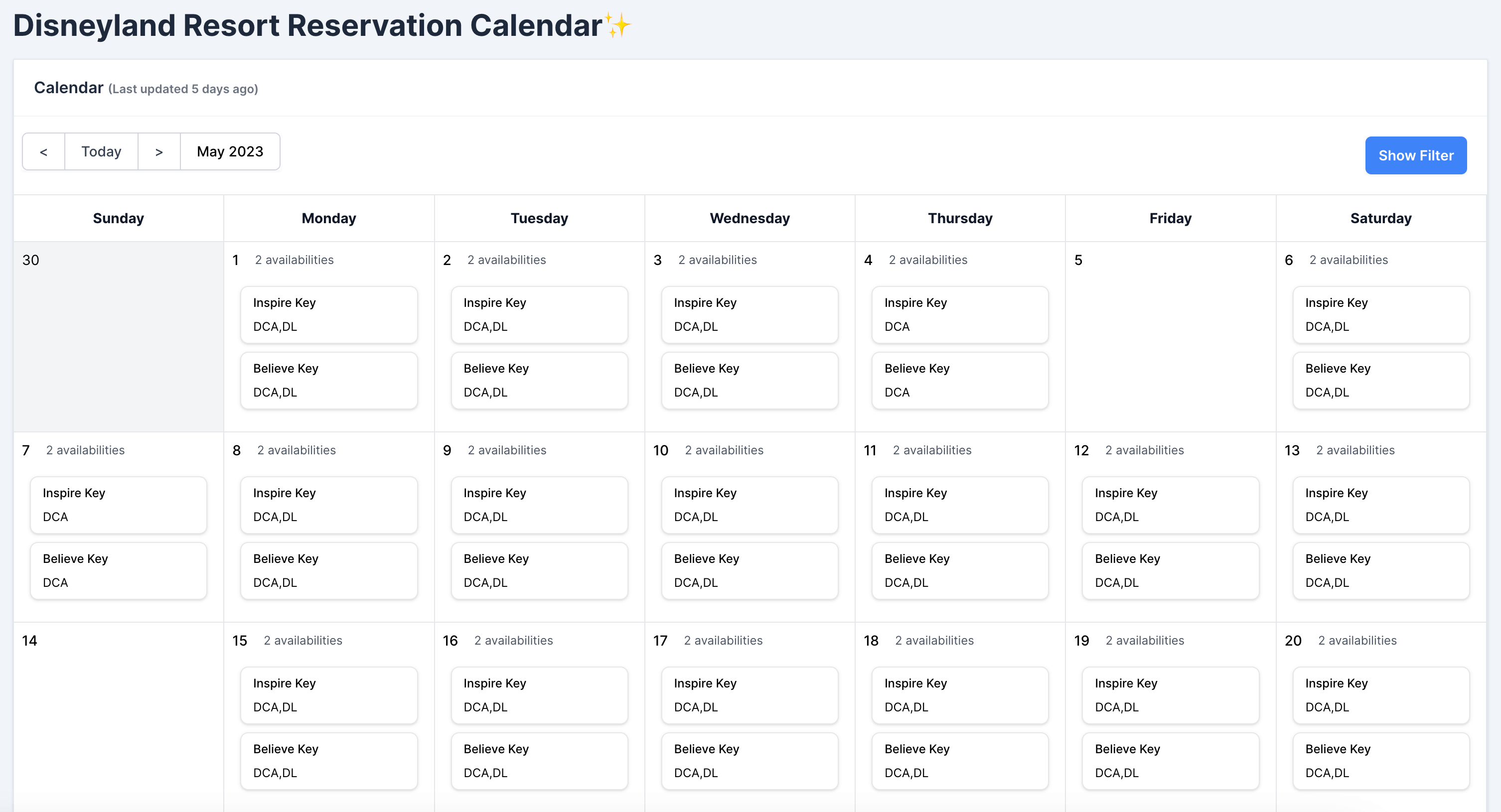 Disneyland Resort Reservation Calendar Theme Park IQ Disneyland Resort Reservation Calendar Theme Park IQ